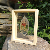 Peony flower decorative painting home accessories ornaments Lotus plum orchid bamboo chrysanthemum Chinese style leaf specimen painting classical gifts