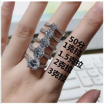 Arm six-claw drilling ring United States imports mo sang shi diamond ring couple dui jie 18k50 sub-1 karat