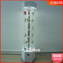 Acrylic dental boutique cosmetics hand-made perfume transparent rotating showcase light walnut ganoderma lucidum chicken urban youth