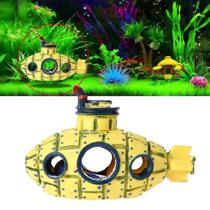 Resin Fish Tank Decoration Ornaments Aquarium Wreck Submarin