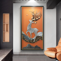 Decorative painting of porch light luxury living room sofa background wall hanging painting modern simple corridor corridor mural three-dimensional object