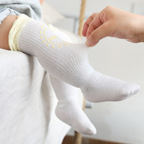Summer new childrens socks mesh breathable baby stockings newborn glue anti mosquito socks cartoon knee socks