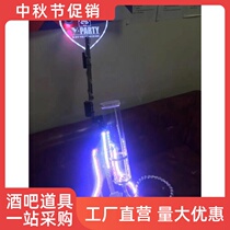 Electronic luminous wine feeder fluorescent backpack nightclub atmosphere interactive props cocktail needle bar gogo clothing