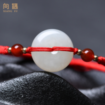 Hand-woven red black red rope hand-woven red black red rope bracelet for fu Xinjiang and Tian jade