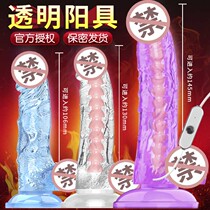 Massage stick spice equipment flirting simulation masturbation transparent crystal dildo oversized female sex toy penis