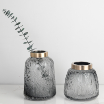 Nordic style green glass vase creative modern simple living room fashion flower arrangement hydroponic countertop table ornaments