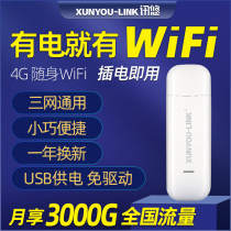 Portable wifi plug-in card 4g triple play mobile phone Mobile hotspot Car portable routing artifact Wireless traffic Desktop full IoT telecom Internet treasure Laptop usb card holder