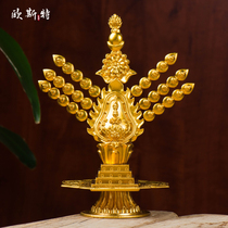 Osterlian Masters God of Wealth and the Buddhas former offering of the Buddha Hall for the bronze and the butter of the Buddha