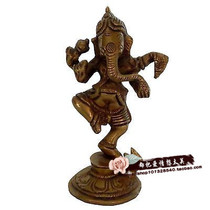 Indian characteristics sculpture statue ornaments crafts Brass Ganesha statue Home living room bedroom furnishings