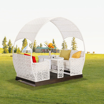 Outdoor Power Swing Chair Garden Courtyard Leisure Rattan Chair Home Rocking Chair Four Terrace Outdoor Rattan Rocking Chair