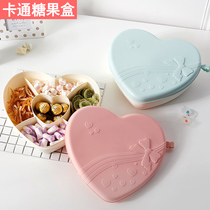 Chinese New Year melon peanuts Sugar fruit tray Home Year goods Dry fruit Sub-grid with cover Zero food box Creative containing box