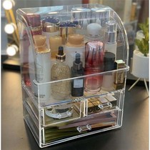 Transparent dustproof cosmetics storage box desktop rack lipstick skin care products acrylic dressing table storage artifact