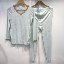 Jonya pregnant women autumn clothes and autumn pants spring and autumn thermal underwear Modal cotton pajamas postpartum breastfeeding clothing Moon Clothing