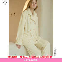 RooMance Ru Man Division original flannel pyjamas pyjamas pyjamas womens spring extras for external wearing of the home jacket