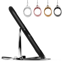 New metal phone holder ring buckle Ring bracket Creative two-in-one rope holder pendant mobile phone shell