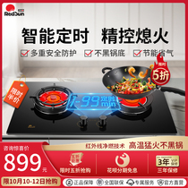 Red day EC018B infrared gas stove natural gas double stove liquefied gas stove intelligent timing household stove