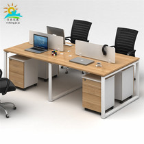Office desk and chair combination Staff screen Single computer desk 2 people 4 people 6 people desk simple modern custom