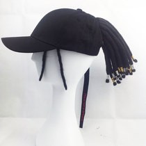 TT The same reggae short hiphop hat with dirty braids Male hip hop wig set directly wearing street cold hat artifact