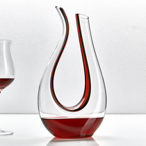 Hand blown orange bow tie Crystal harp U sobering wine separator red wine creative wine divider European gift