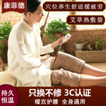 Electric heating velvet knee pad warm Wormwood hot compress bag old cold leg electric female knee home physiotherapy bag joint instrument