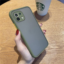 Xiaomi 11 phone shell frosted Frosted Tide Card Xiaomi 11pro Liquid Silicone Lens Full Bag Anti-Fall Xiaomi 11 Brief for men and women xiaomi11 trendy upmarket lovers Japan-Japan-ins wind