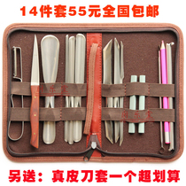 14 multi-functional stainless steel chef food carving knife set food carving main knife fruit carving knife