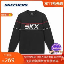 Skechers sktch autumn print LOGO round neck pullover womens sports leisure sweater L120W079