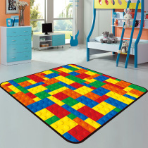 Thickened Building Blocks Childrens Bedroom Non-slip Crystal Suede Carpet Men And Women Treasure Crawl Mat Floating Windows Bedside Blanket Warm And Soft