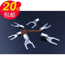 U-shaped fork Y-shaped bare terminal block cold pressed copper nose wire lug connector wire head copper head SNB2-5 thousands