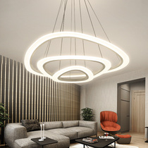 Chandelier Creative personality restaurant chandelier modern simple living room lamp post modern Round led dining room bar light fixture