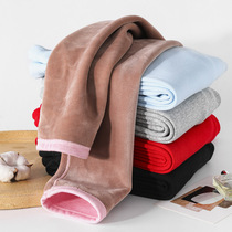 Girls warm pants plus fleece thick cotton inside wear legging pants winter girls middle and old school students school uniform artifact