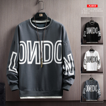 2021 New Spring Crewneck Men's Long Sleeve T-Shirt Backing Shirt Youth Loose Trend Student Jacket