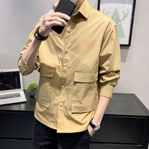 Shirt men long sleeve Korean fashion casual wild top 2020 spring new personality mens coat D0302
