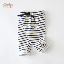 Little boy baby Autumn casual pants wear striped baby childrens clothing trousers spring and autumn 1 a 3 years old