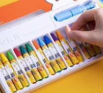 Morning light oil painting stick crayon 12 18 24 36 color kindergarten children washable safe baby painting set wax pen silky brush brush color pen color pen painting brush