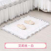 Ingenuously Living Clip Cotton Doormat Doormat Floor Mat Bedroom Bedside Mat Lace Entrance Door External Light Luxury High End