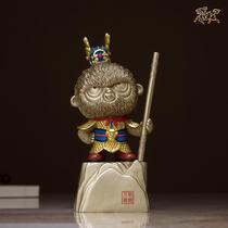 Bronze Master Sun Wukongmei Monkey Kings Grand Saint Legend Series Warring No All the Bronze Pendulum Home Ornament Crafts