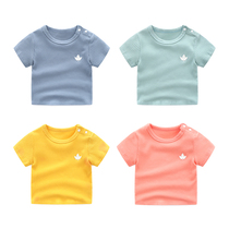 Baby Short Sleeve T-Shirt Male Baby Body Shirt Pure Cotton Blouse Summer Dress Woman Half Sleeve Baby Boy Treasure Woman Treasure Summer Girl