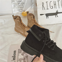 Spring thin section Han prints Inn Wind Academy Vintage Thick Bottom Port Fan Car Breathable Martin Boots Short Boot Female Tide