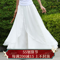 Xiao yarn-Chinese style Chinese style Zen costume tea suit Zen dance yoga zen with wide leg pants dance pants wide leggings