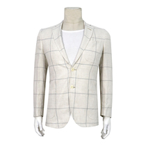 Special 599- 10% off special winter mens casual single West off-white plaid style public price 8500