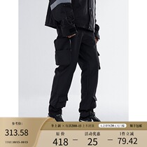 BONELESS 19AW composite nylon multi-pocket function straight tube loose tooling casual trousers
