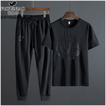 Rich bird mens short sleeve T-shirt spring and summer sports suit trend new casual mens set with handsome