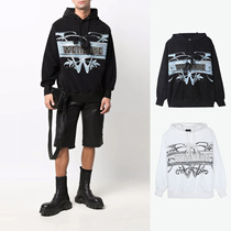 WE11DONE rivet letter large pattern hooded sweatshirt positive code looser WD-TH3-21-576-U