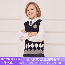 Eaton Guild school uniforms childrens clothing headsets waistcoat for male and female children knit Inron wool clothing vest 10B004