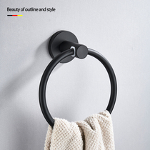 304 stainless steel bathroom towel ring Black ring towel rack Towel hanging ring Towel ring round towel rack