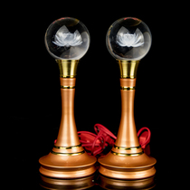 Colorful lights for Buddha supplies transparent crystal ball LED plug-in long Ming lamp Buddha Hall for Buddha lamp Lotus lamp 10 inch