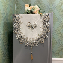 European refrigerator cover cloth double open door dust cloth double door light luxury dust cover single door lace curtain dust cover towel