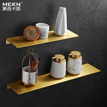 Nail-free light extravagant gold washing makeup table mirror front storage rack wall space aluminum partition hanger