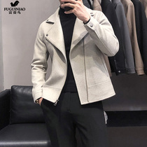 Fugui Bird Coat Mens Autumn Winter Short Style Wind Suit Thickened Hair Mens Jacket Han Version Trend Light Cooked Wind Mens Clothing